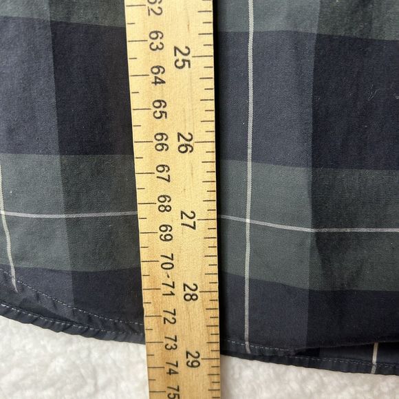 Bugatchi M Men’s Plaid Button Up Blue *button Flaw Business Office Work Preppy - Picture 7 of 11